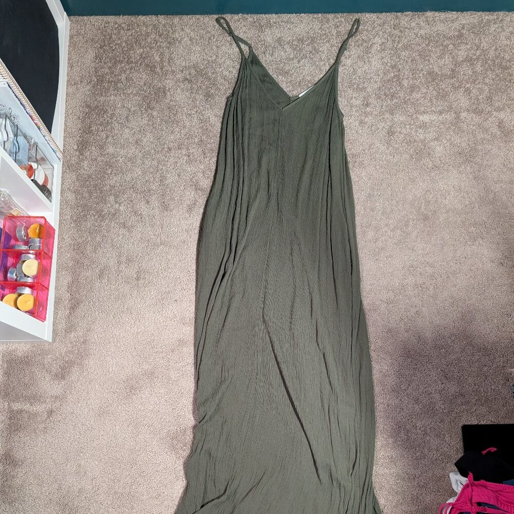 Olive Green maxi sundress